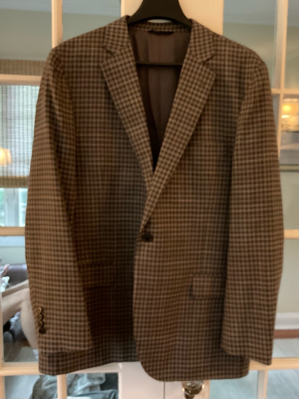 Brooks Brothers Brown & Black Glen Plaid Sport Coat